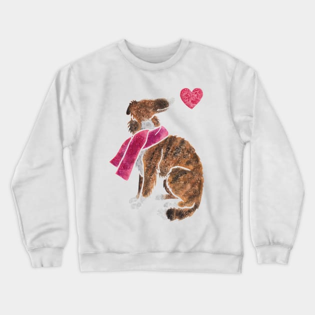 Watercolour Borzoi Crewneck Sweatshirt by animalartbyjess